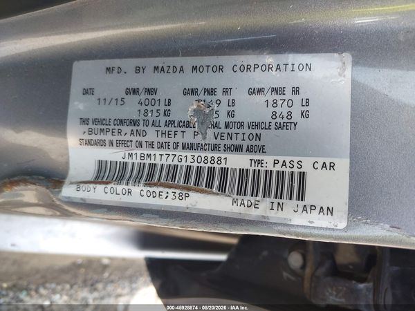 2016 MAZDA MAZDA3 I SPORT