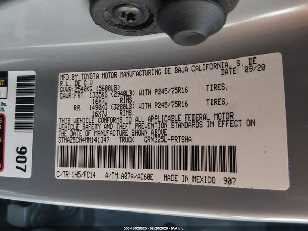2021 TOYOTA TACOMA SR5 V6