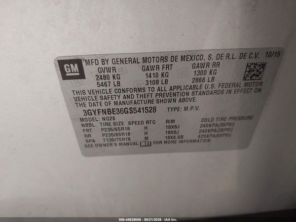 2016 CADILLAC SRX LUXURY COLLECTION
