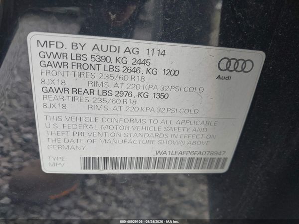 2015 AUDI Q5 2.0T PREMIUM