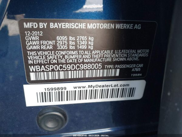 2013 BMW 550I GRAN TURISMO XDRIVE