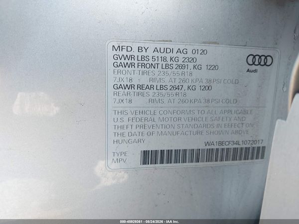2020 AUDI Q3
