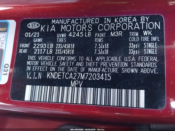 2021 KIA SELTOS SX TURBO