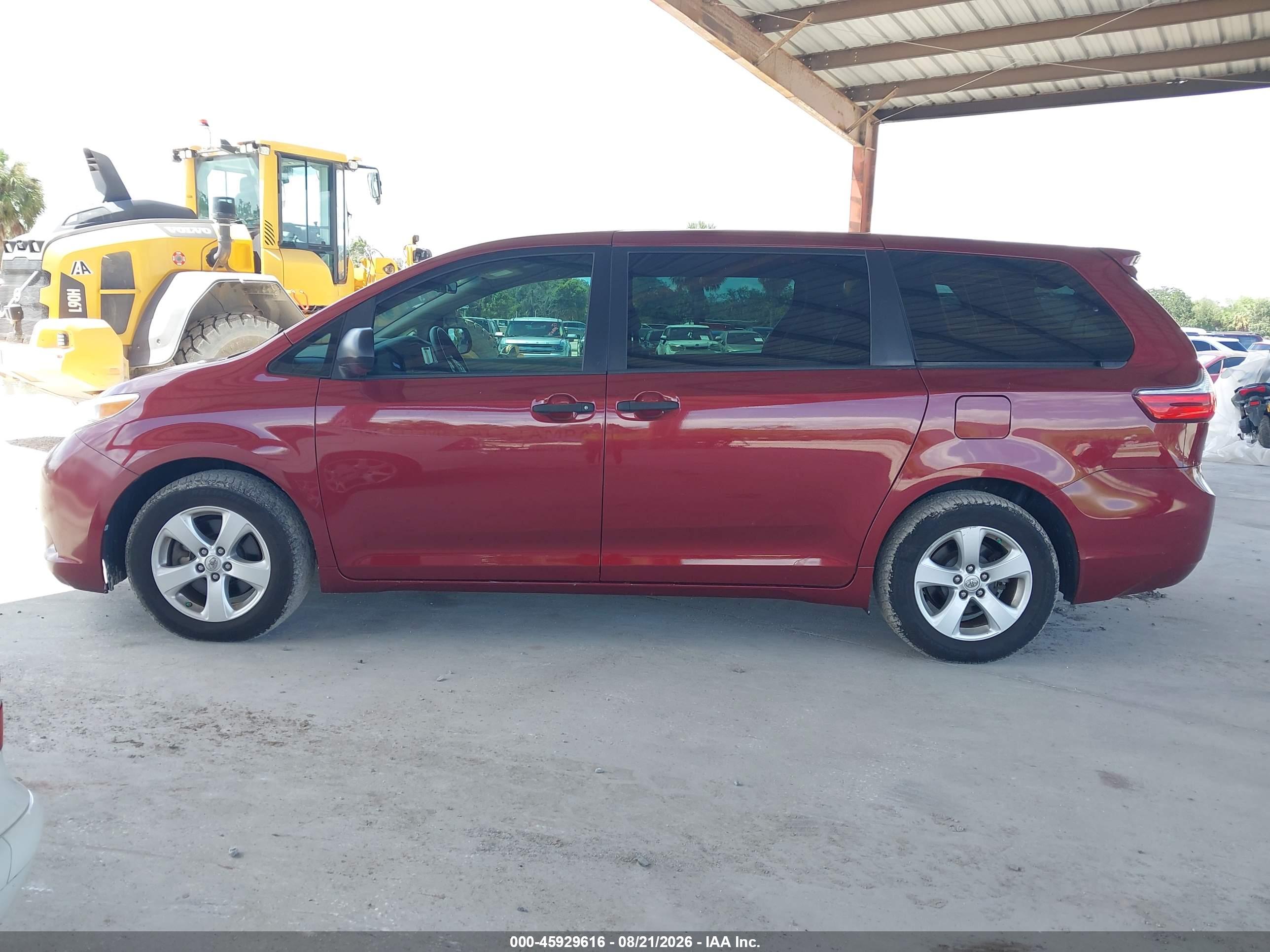 2016 TOYOTA SIENNA L 7 PASSENGER
