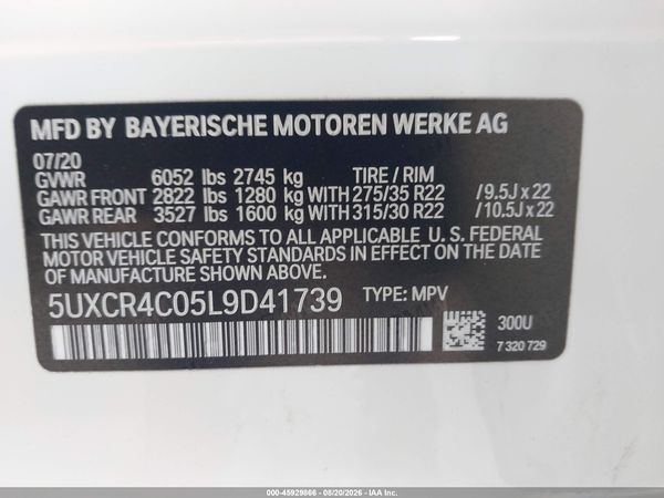 2020 BMW X5 SDRIVE40I