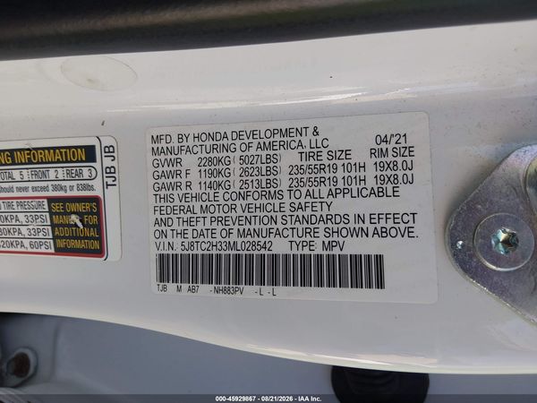 2021 ACURA RDX STANDARD