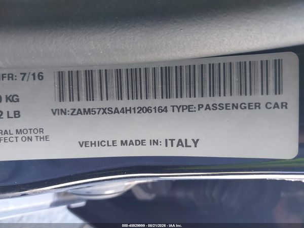2017 MASERATI GHIBLI