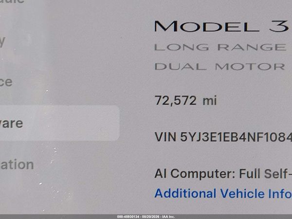 2022 TESLA MODEL 3