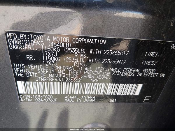 2018 TOYOTA RAV4 XLE