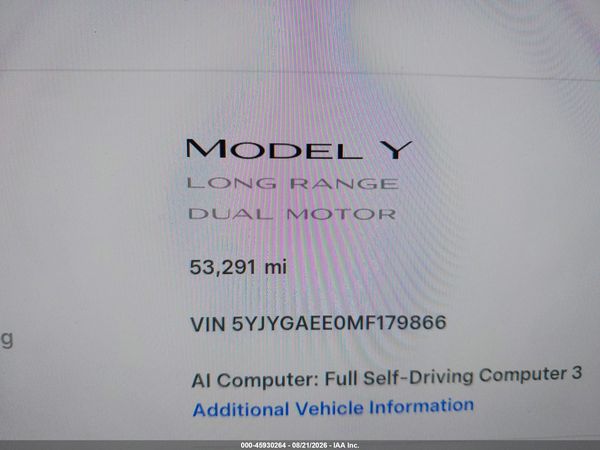 2021 TESLA MODEL Y