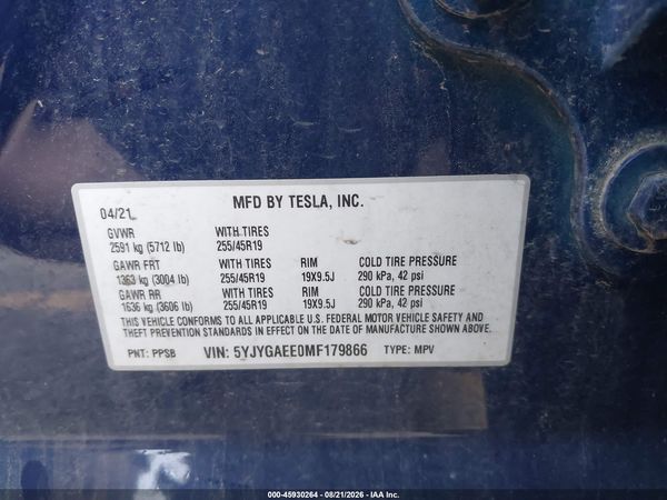 2021 TESLA MODEL Y