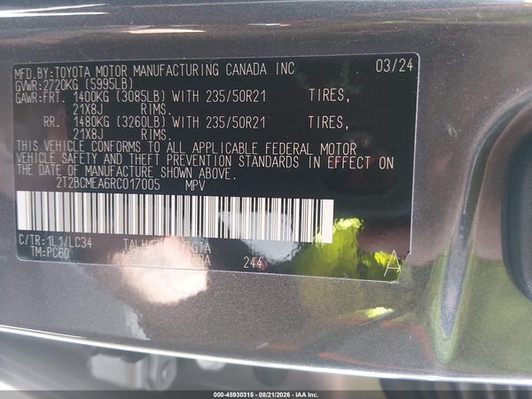 2024 LEXUS RX 500H F SPORT PERFORMANCE