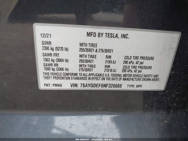 2022 TESLA MODEL Y