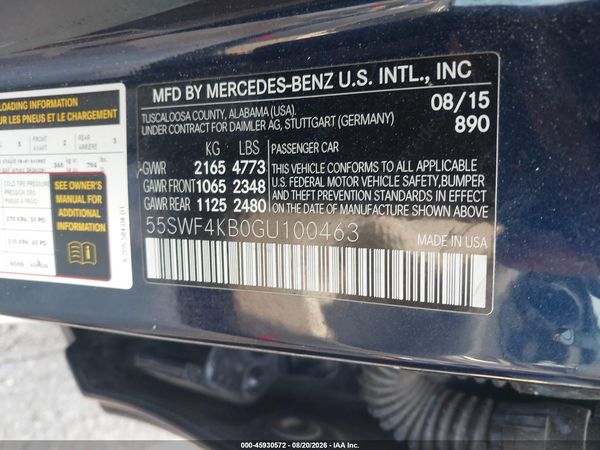 2016 MERCEDES-BENZ C 300 4MATIC