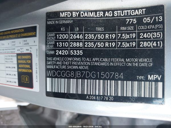 2013 MERCEDES-BENZ GLK 350 4MATIC