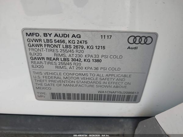 2018 AUDI Q5 — I9