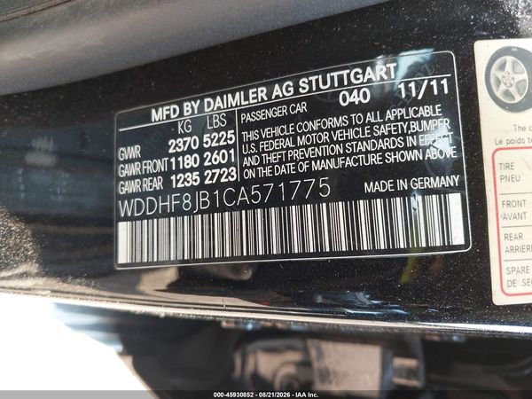 2012 MERCEDES-BENZ E 350 4MATIC — I9