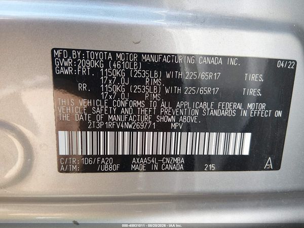 2022 TOYOTA RAV4 XLE