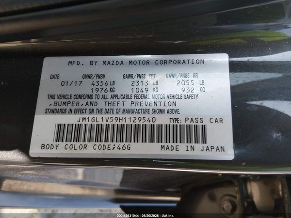 2017 MAZDA MAZDA6 TOURING