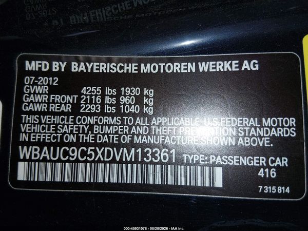 2013 BMW 135I