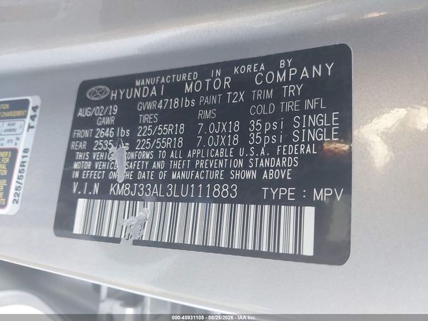 2020 HYUNDAI TUCSON ULTIMATE