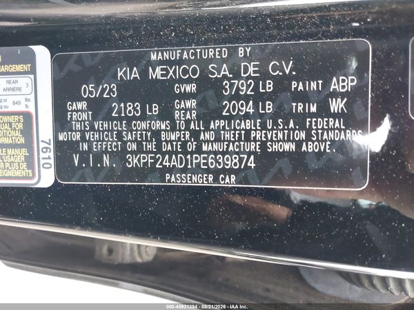 2023 KIA FORTE LXS