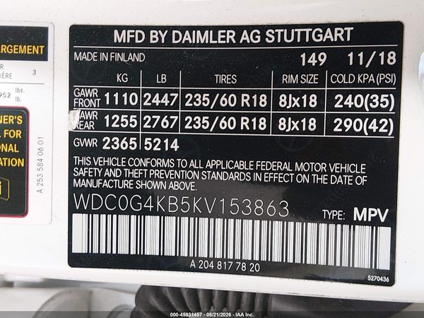 2019 MERCEDES-BENZ GLC 300 4MATIC