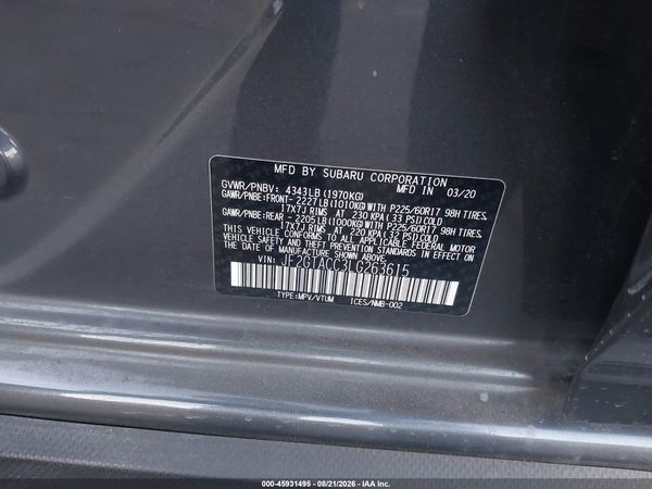 2020 SUBARU CROSSTREK PREMIUM