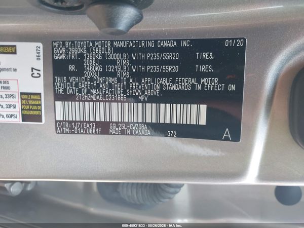 2020 LEXUS RX 350 350 Premium — I9