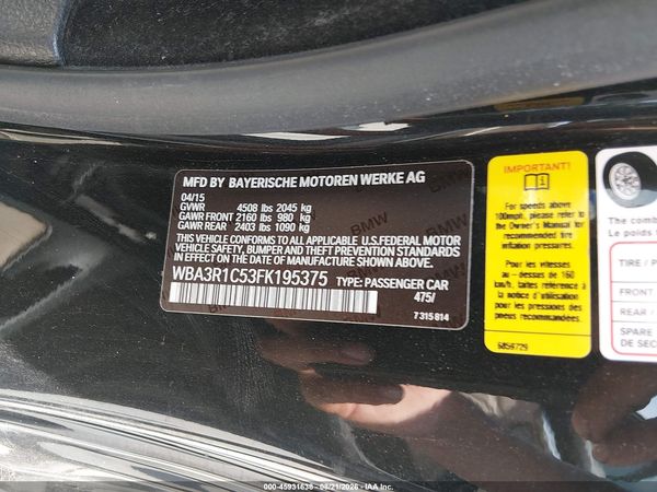 2015 BMW 435I xDrive