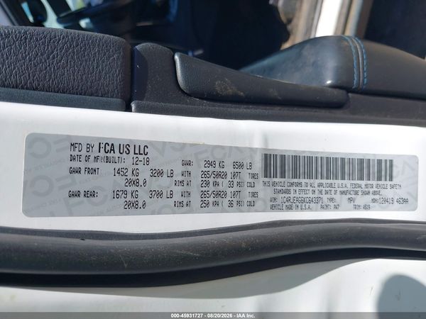 2019 JEEP GRAND CHEROKEE UPLAND 4X2