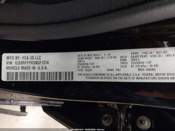 2025 RAM 1500 BIG HORN  4X4 5'7 BOX — I9