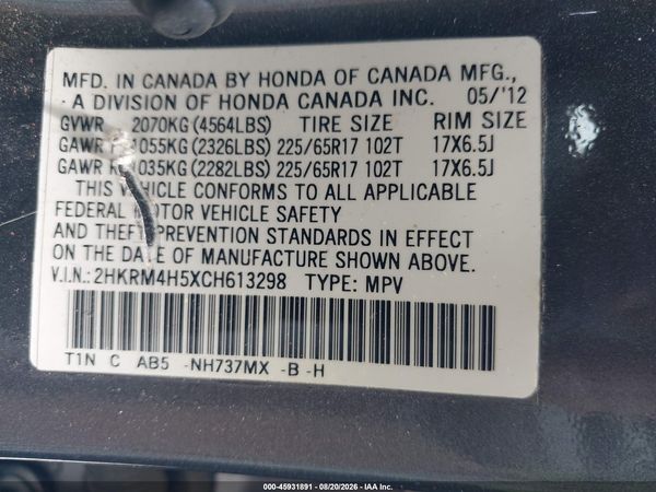 2012 HONDA CR-V EX