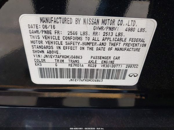 2016 INFINITI Q50 3.0T PREMIUM