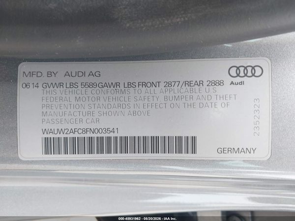 2015 AUDI S7 4.0T