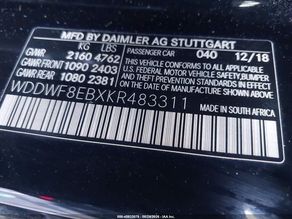 2019 MERCEDES-BENZ C 300 4MATIC