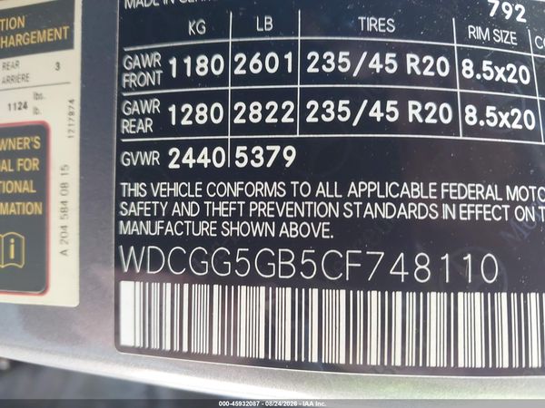2012 MERCEDES-BENZ GLK 350 GLK350 — I9