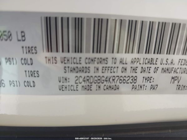 2019 DODGE GRAND CARAVAN SE