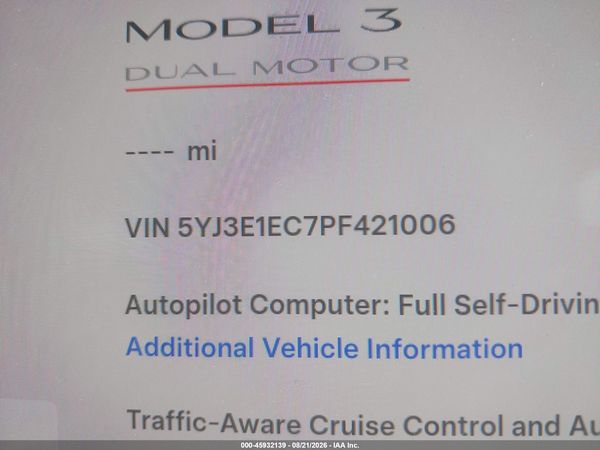 2023 TESLA MODEL 3 — I9