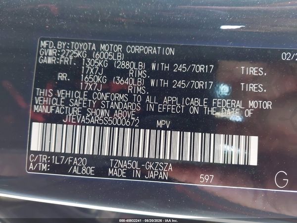 2025 TOYOTA 4RUNNER SR5
