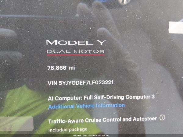 2020 TESLA MODEL Y