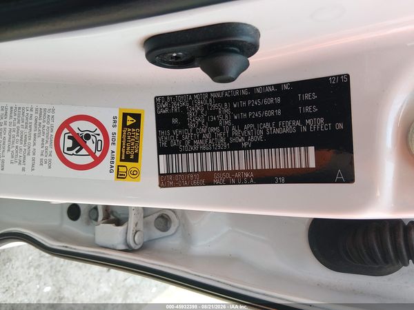 2016 TOYOTA HIGHLANDER LE V6
