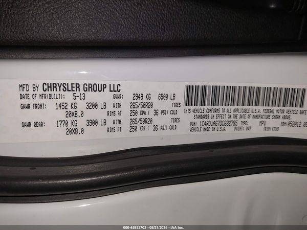 2013 DODGE DURANGO SXT
