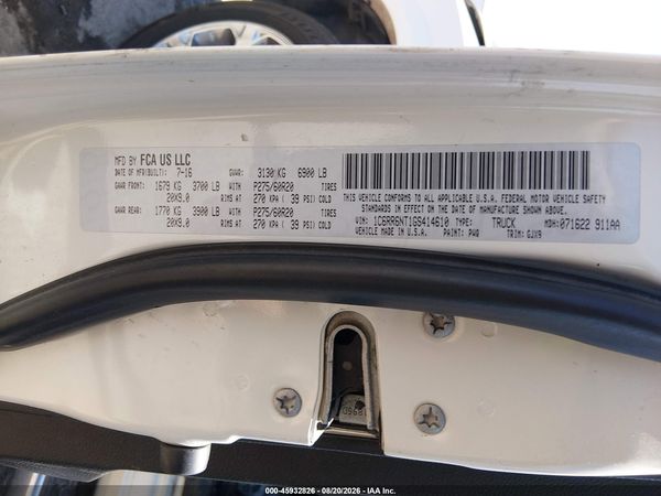 2016 RAM 1500 LARAMIE — I9