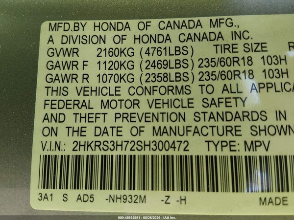 2025 HONDA CR-V EX-L 2WD