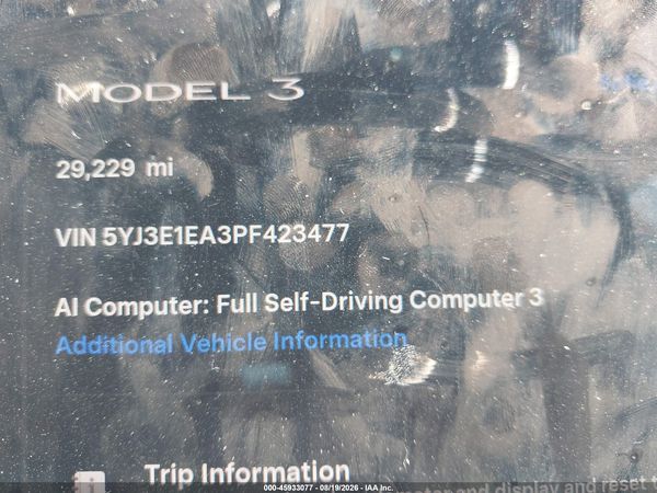 2023 TESLA MODEL 3 REAR-WHEEL DRIVE
