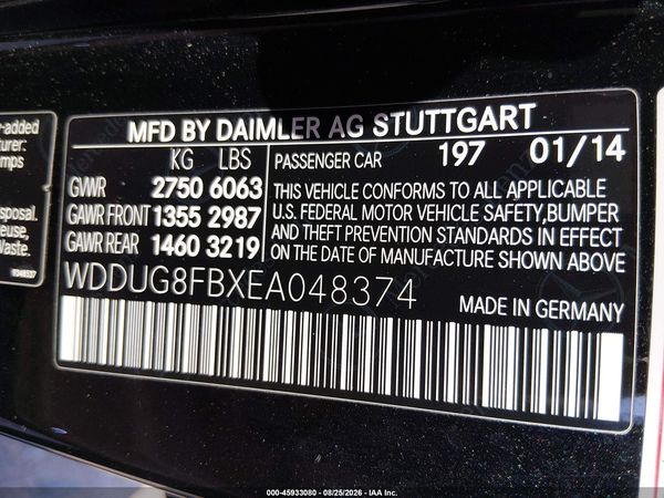 2014 MERCEDES-BENZ S 550 4MATIC