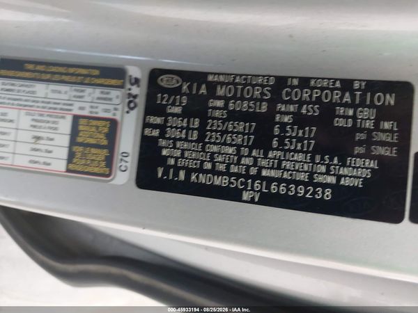 2020 KIA SEDONA LX