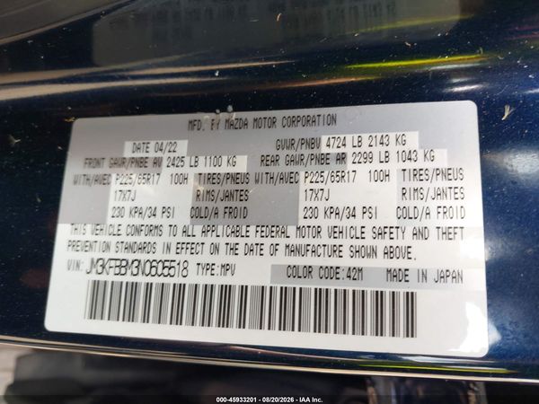 2022 MAZDA CX-5 2.5 S SELECT
