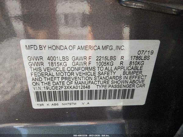 2019 ACURA ILX STANDARD